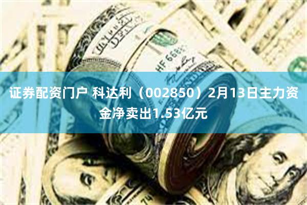 证券配资门户 科达利（002850）2月13日主力资金净卖出1.53亿元